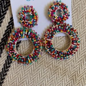 Beaded Hoop Earrings
